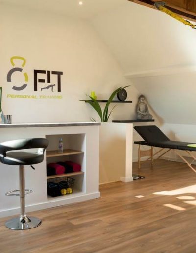Studio de O'Fit Personal Training équipé pour le functional training à Dilbeek